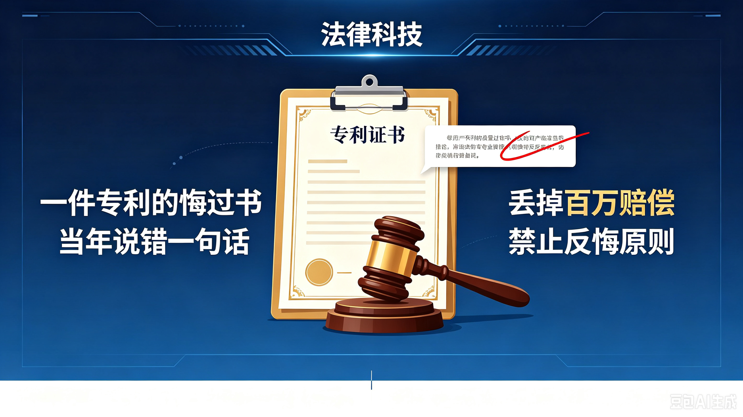 一件专利的 “悔过书”:当年说错一句话,如今丢掉百万赔偿(pic1)